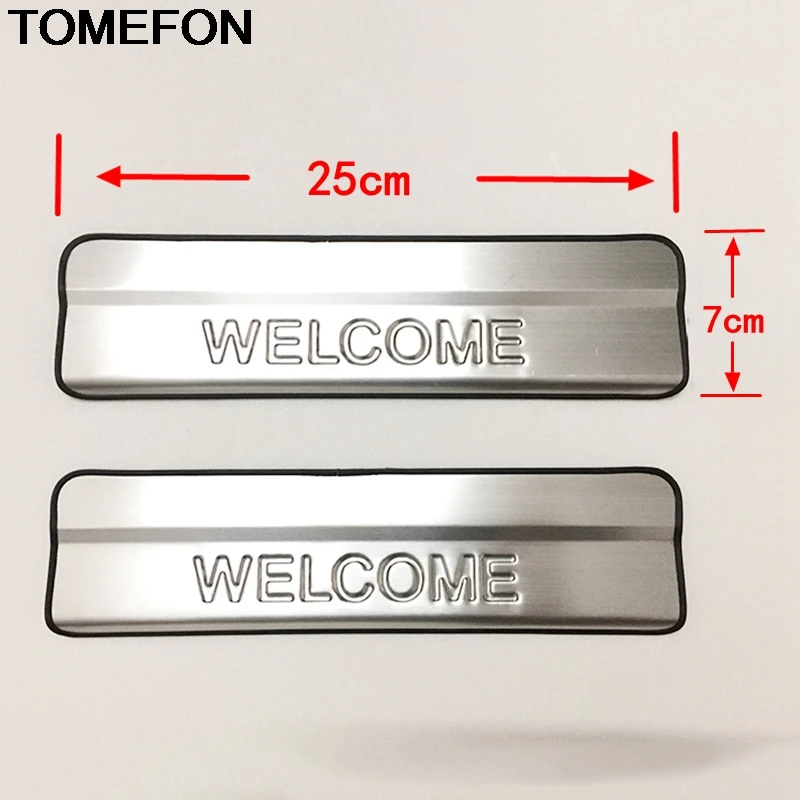 Резиновая накладка для порога двери TOMEFON из нержавеющей стали Toyota RAV4 RAV 4 2013 2014 2015