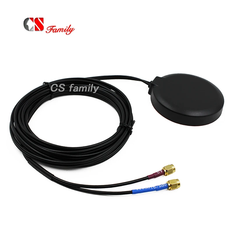Комбинированная антенна M2M IOT LTE GPS сеть 4G GLONASS внешняя с sma male кабель 3m CAT 11/GPS 2 в 1