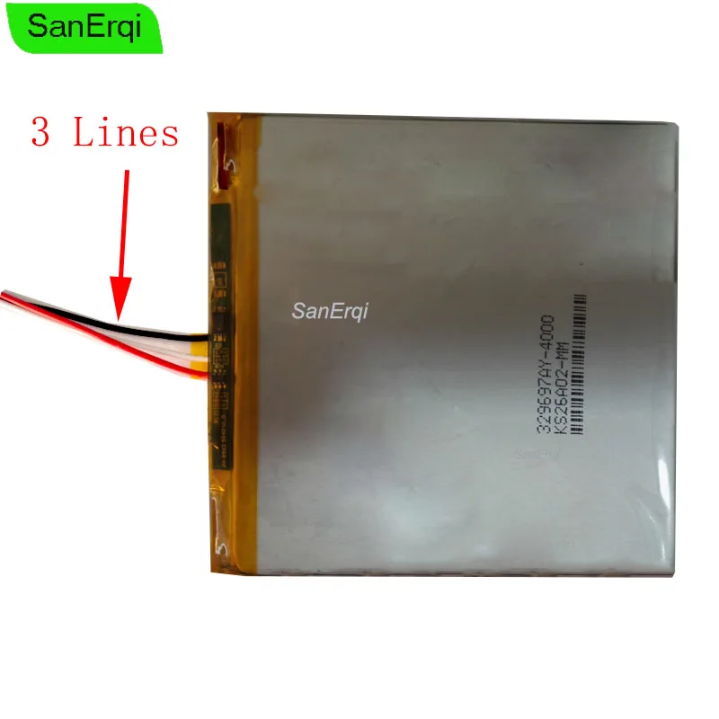 

3 Lines 4000mAh 329697 Battery For TECLAST P78S Rechargeable Li-ion Cell battery Large Capacity Batteries
