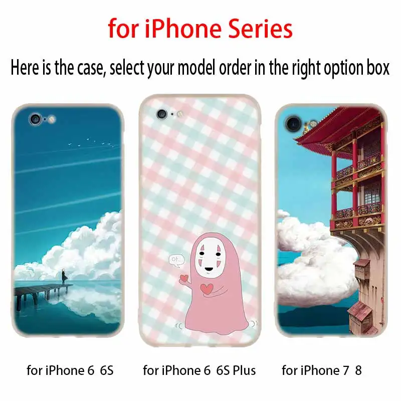 Чехлы для телефонов силиконовый мягкий чехол iPhone 11 Pro X XS Max XR 6 6S 7 8 Plus 5 4S SE Studio Ghibli