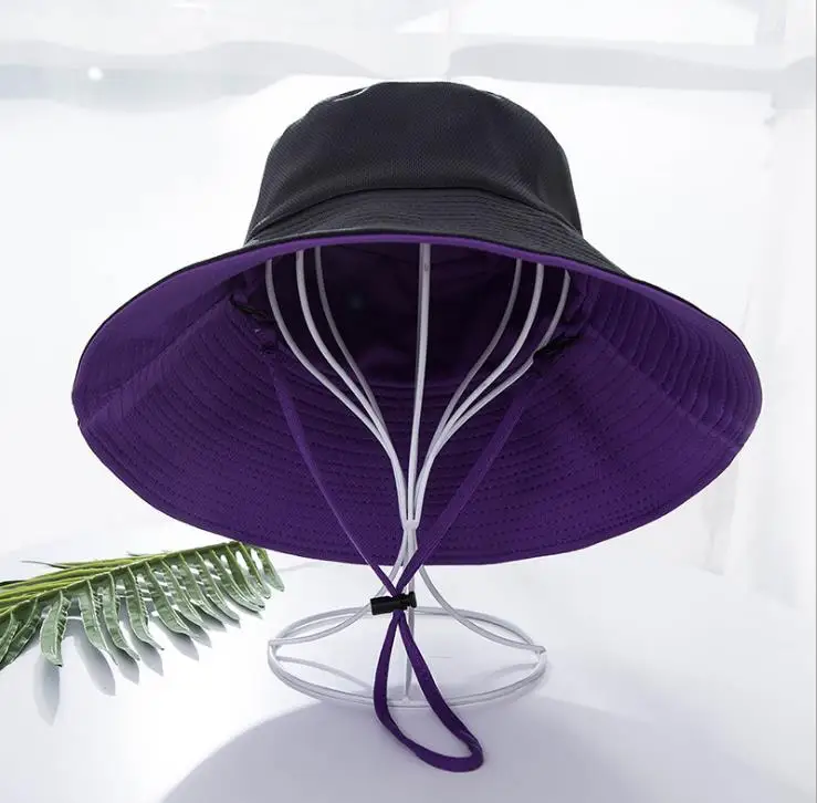 

Hat female Korean version of the wild fisherman hat Japanese UV protection double-sided travel sun hat female summer sunscreen