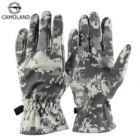 winter army military tactical men gloves outdoor sports full finger mittens with fleece waterproof sharkskin thermal gloves