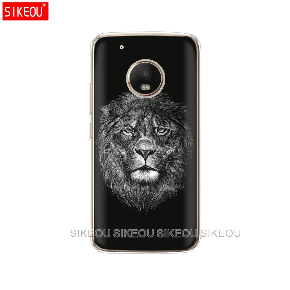 silicone case phone cover For Motorola Moto G6 G5 G5S Z2 Z3 PLAY PLUS X4 E4 E5 C soft tpu Cute tigon beast protective coque |