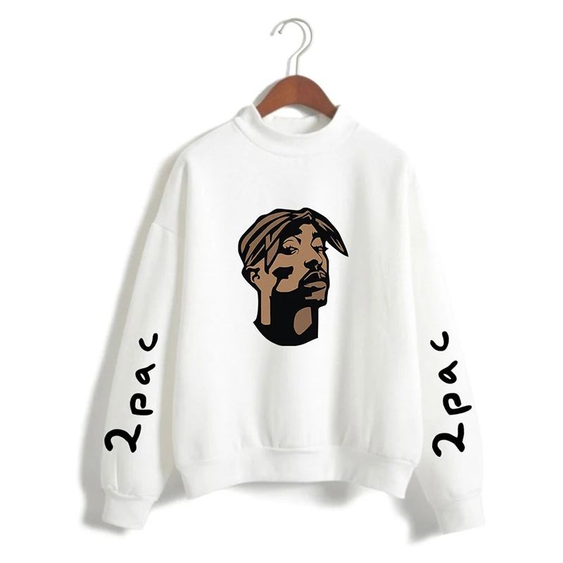 Новые толстовки с высоким воротником модный рэпер хип-хоп 2pac мужские и женские