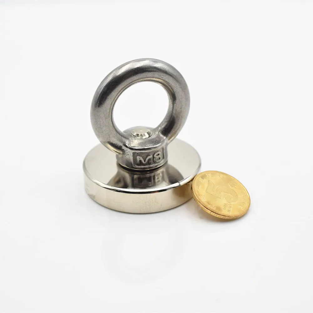 

Neodymium magnet hook strong powerful salvage Magnet Pot with ring fishing gear, sea salvage equipments Pulling Mounting