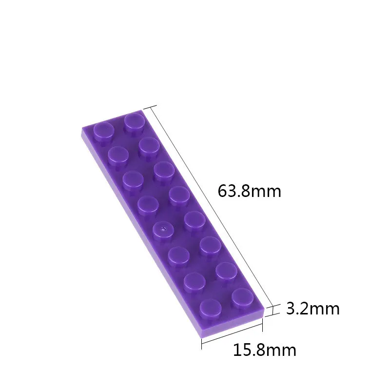 2*8 точек мелкие частицы объемные строительные блоки тонкие Кирпичи DIY основные