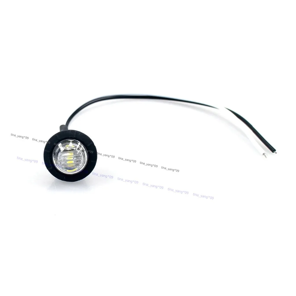 Tkeapl TMH 50X 12V Мини Белый 3/4 "0 75 дюймов круглый боковой 3 Светодиодный Маркер для