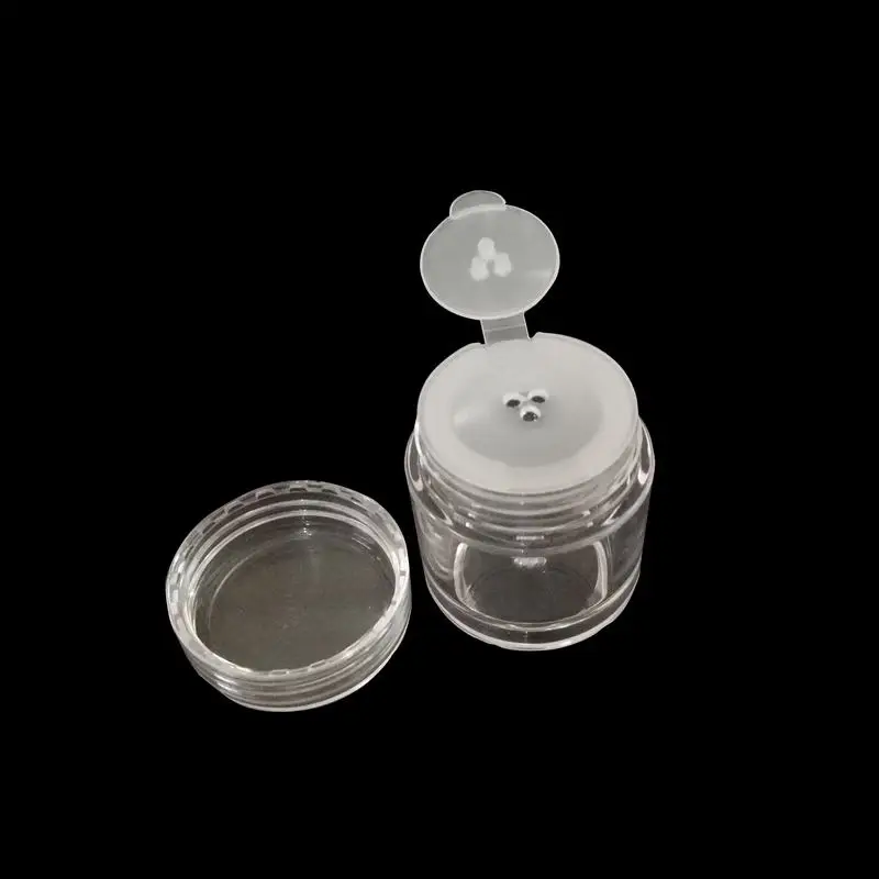 

5ml*5pcs loose powder jar with 3holes 5g, 5ml nail powder bottle with sifter, colver nail glitter powder container