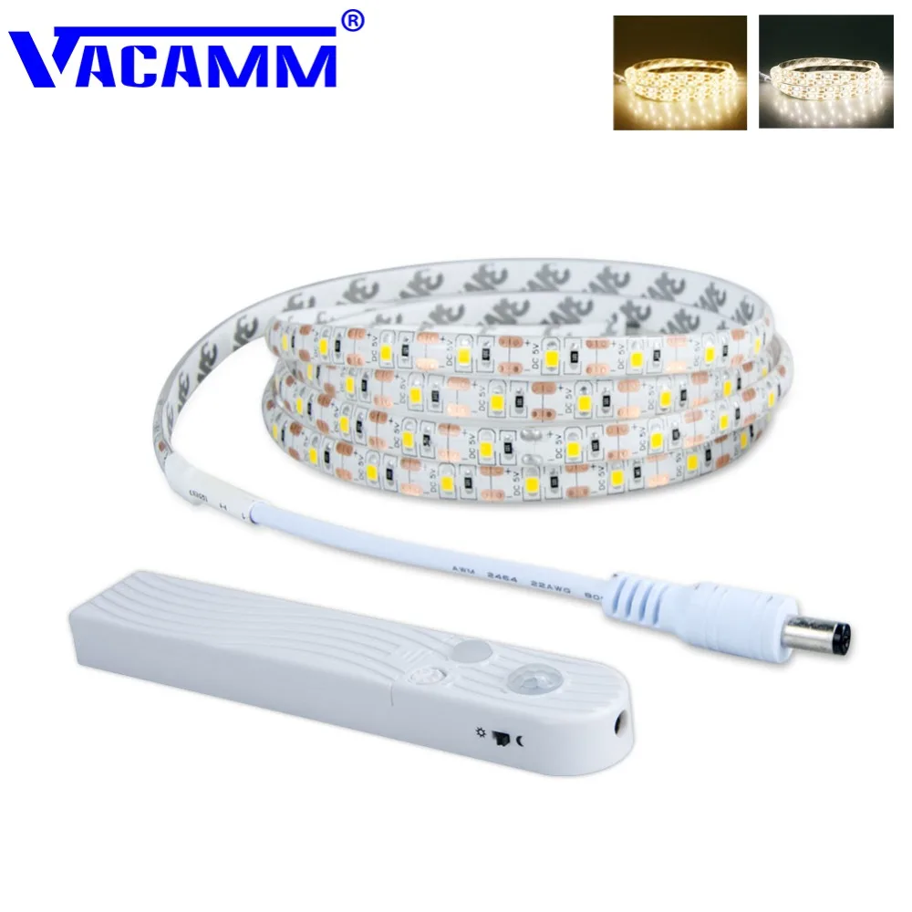 

Vacamm LED Strip Lights 2835 SMD PIR Motion Sensor Battery Flexiable LED Strip Lamp For Bed Room Stairs Corridor Stairs Kitchen