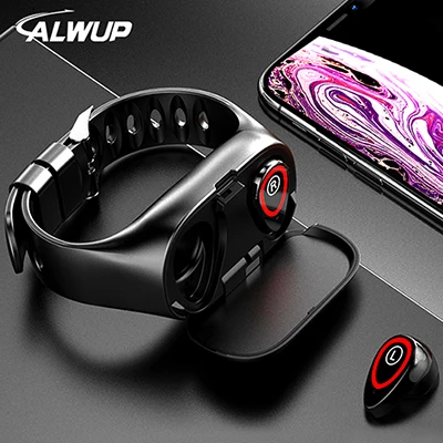 M1 TWS earphone M1 Bluetooth 5,0 наушники для телефона TWS беспроводные наушники со смарт-часами монитор сердечного ритма True HD стерео гарнитура спортивные наушники - Цвет: M1 TWS earphone