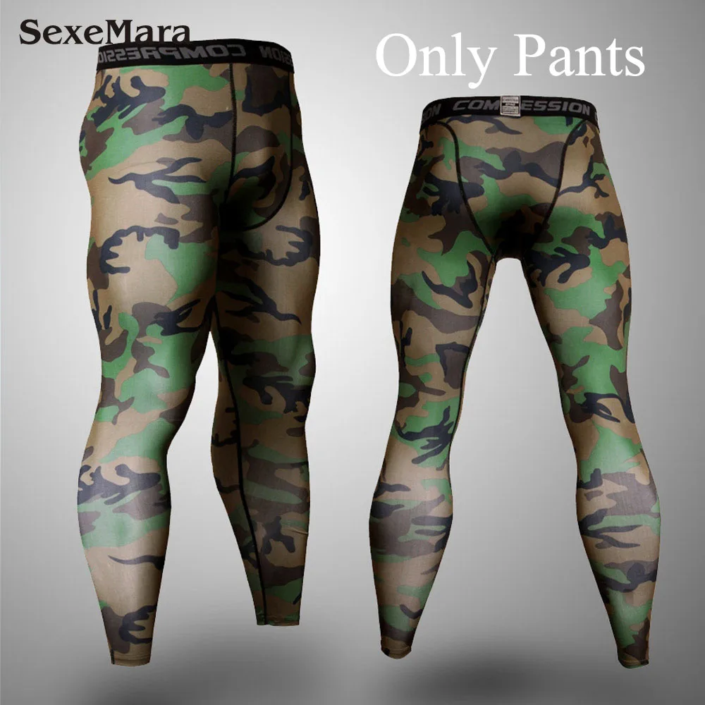 Only Pants Мужские кальсоны, камуфляжное компрессионное термобелье, спортивные костюмы, Рашгард, колготки, спортивная одежда для бега, спортивная одежда для мужчин - Цвет: Only Pants