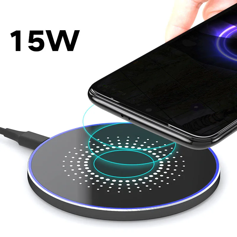Беспроводное зарядное устройство QI для iphone samsung s9 s10 xiaomi 9 huawei p30 pro быстрая зарядка