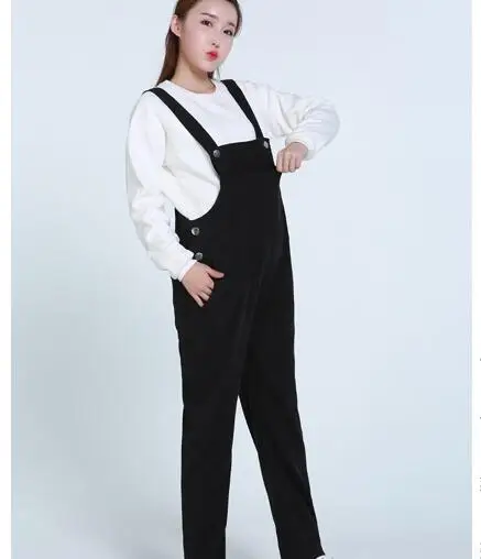 New Maternity Bib Pants Pregnant Trousers Belt Plus red and black Women Pregnant-Overalls Jumpsuit Solid Color | Мать и ребенок
