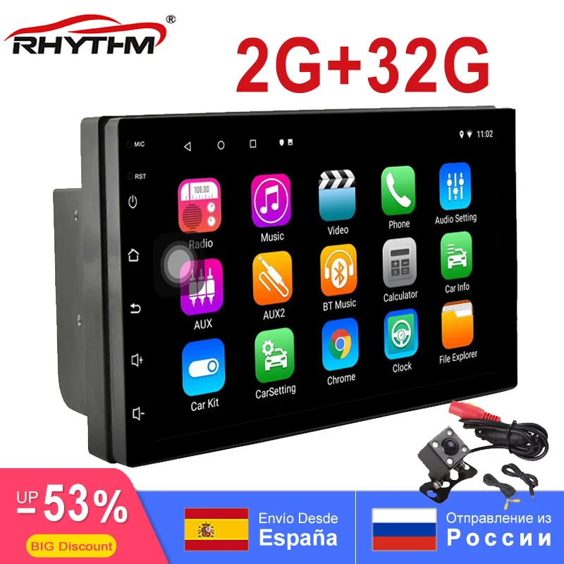 2G + 32G 2din Android 8 1 автомобильный Радио Стерео gps авто bluetooth wifi навигация сенсорный