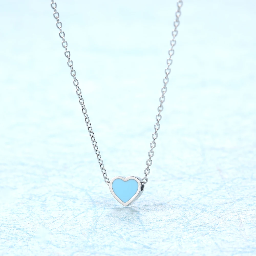 accessories jewellery stainless steel jewelry chain choker long heart best friends pendant necklace women chocker neckless | Украшения и