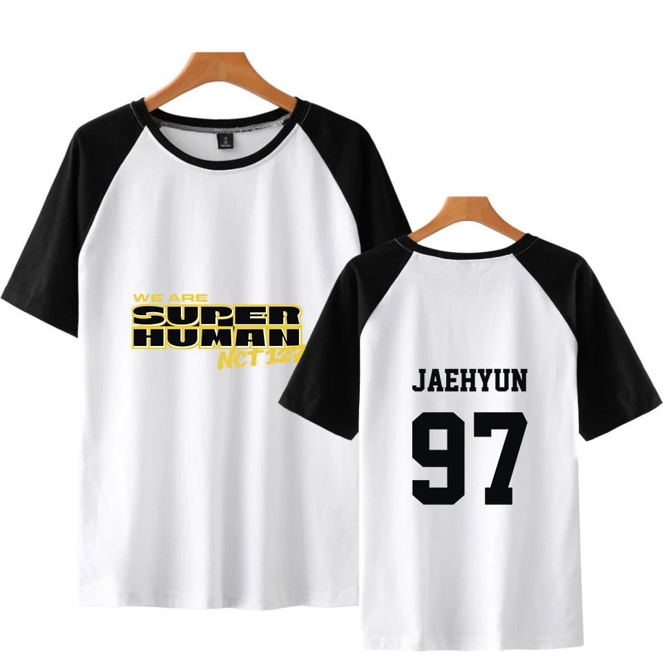 NCT 127 WE ARE SUPERHUMAN летняя Мягкая Футболка реглан с коротким рукавом Kpop Harajuku