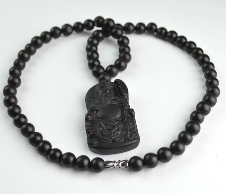 Guan Yu Bian Stone Bianshi Black колье резной каменный массажер традиционный инструмент для