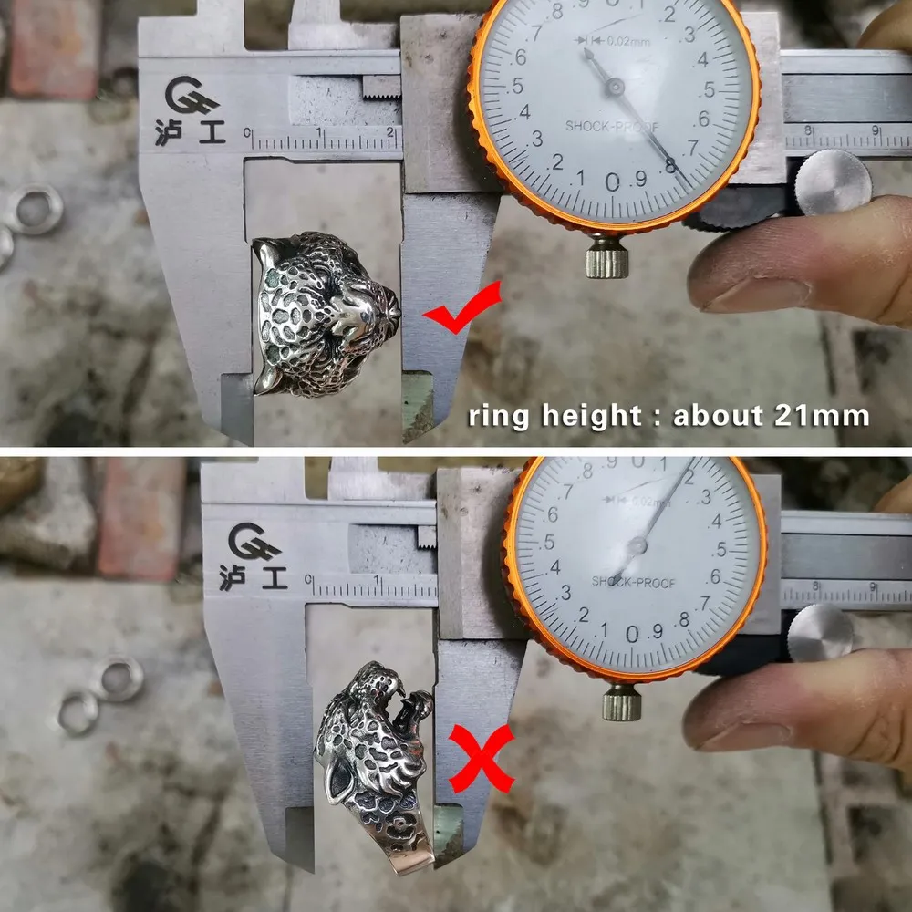 Мужское леопардовое кольцо с пантерой LINSION серебряное байкерское размеры США 7 ~ 15