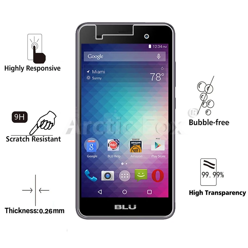 2 шт./лот закаленное Стекло для Blu тире M2 X2 Экран протектор Защитная пленка
