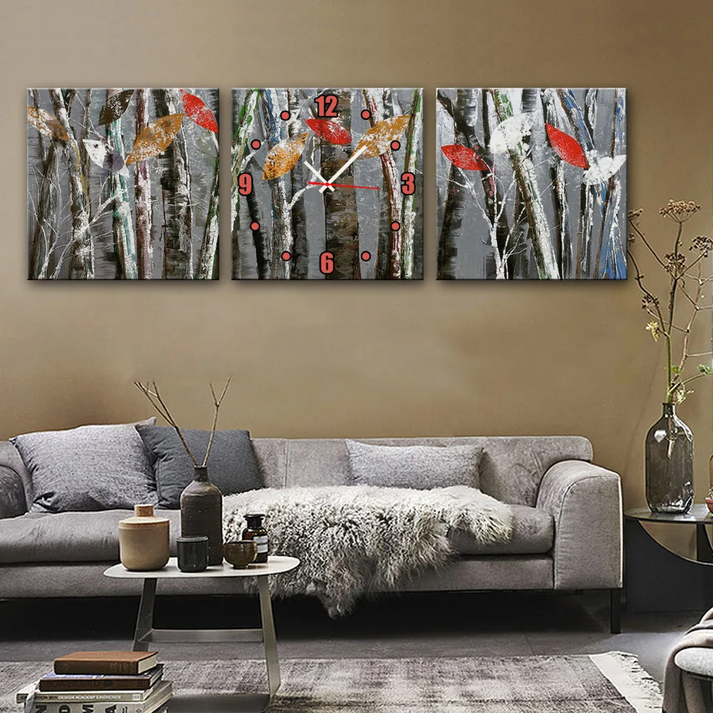 Бесплатная доставка фотографические настенные часы 3 шт.|leisure canvas|wall canvascanvas wall clock