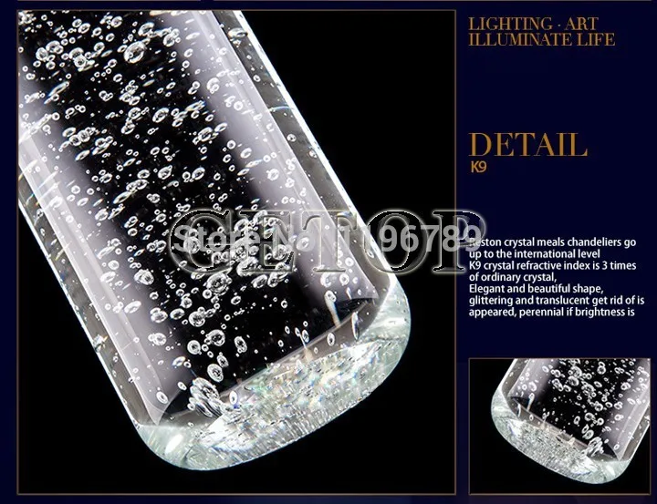Best Price Bubble Crystal Bottle Pendant Lights BAR lamp creative personality LED restaurant crystal art 6 color for shoose | Лампы и