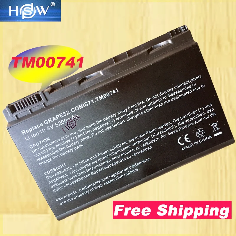 

HSW Laptop Battery For ACER Extensa 5210 5220 5230 5420 5610 5620 5630 7220 7620 for TravelMate 5320 5520 5530 5710 GRAPE32