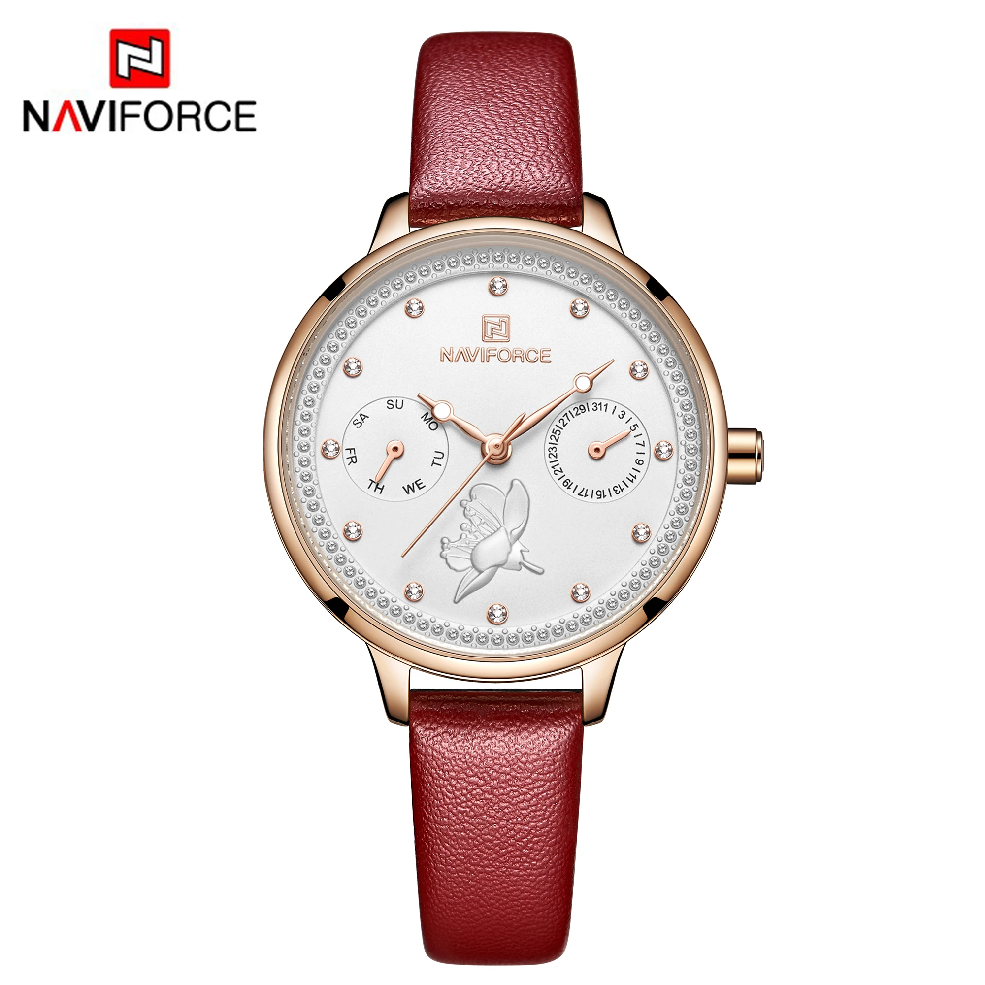 NAVIFORCE женские кварцевые часы Топ люксовый бренд модные простые