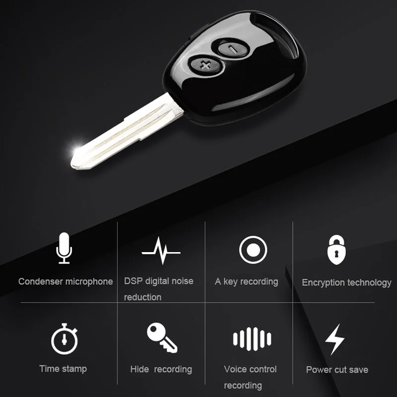 2018 new M1 mini voice recorder 8GB HD noise reduction Digital a key Built-in battery rechargeable for mp3 WAV | Электроника