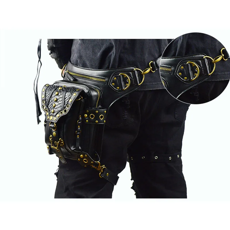 2019 искусственная кожа паровой панк готический мужская сумка на плечо