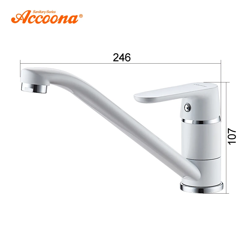 Полированный кран Accoona A4166 кухонный смеситель с одной ручкой и поворотным носиком