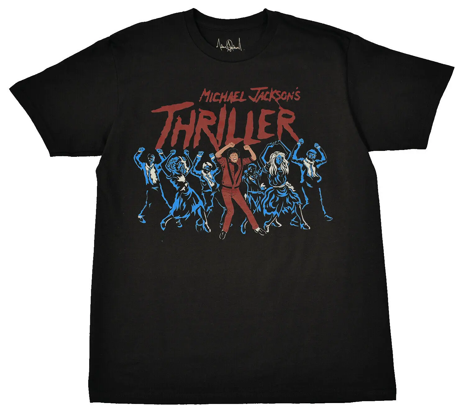 Майкл Джексон Thriller танцевальная футболка Черная ретро поп музыка Mj Legend Мужская