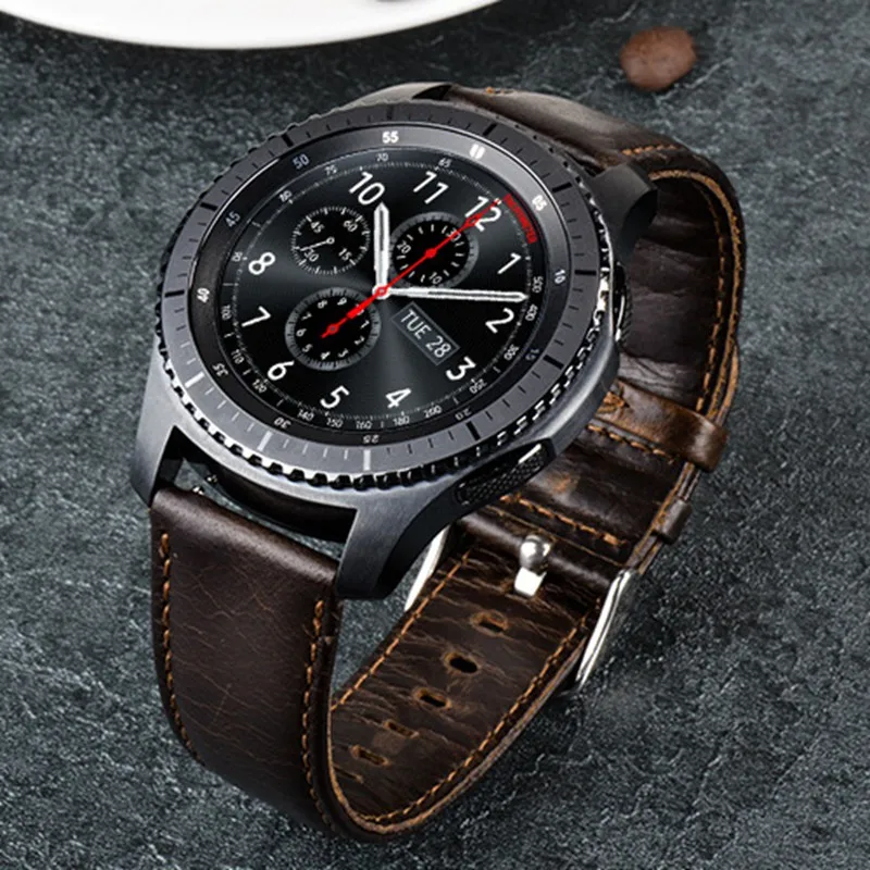 Ремешок URVOI для Samsung Galaxy Gear S3 R760 R770 Ретро ремешок из натуральной кожи с застежкой