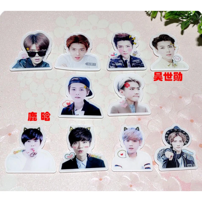 1 шт. Мультяшные милые забавные Броши EXO Oh Se Hun Luhan акриловые броши значок брошь для