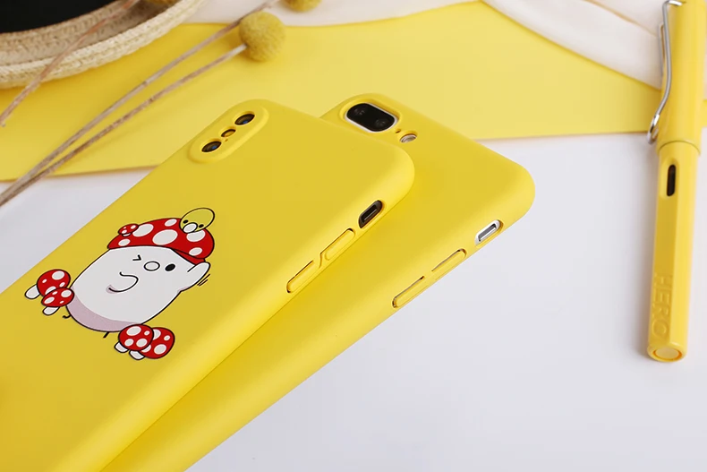 Модные матовые чехол для iphone 6 6s 7 8 плюс милые Панели телефона с рисунком задняя