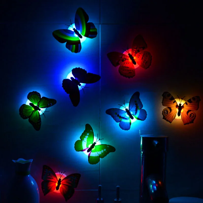 5 шт Бабочка светящиеся Детские игрушки светодиодный свет детская комната
