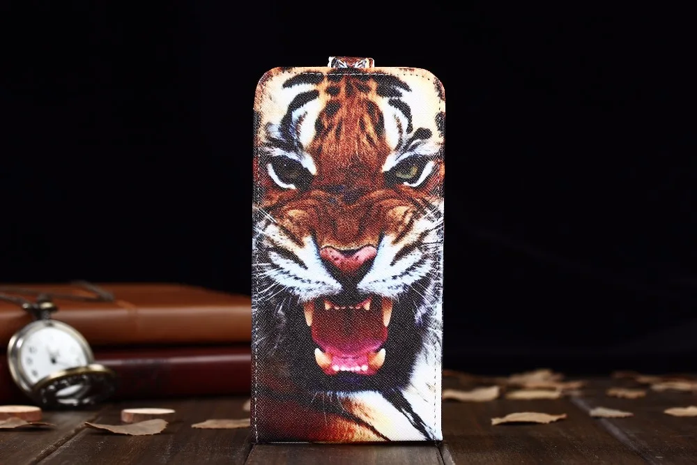 Factory Direct! Jiake M8 Case: Premium Cartoon Painting Vertical Phone Bag with Flip Up and Down PU Leather Cover image 3
