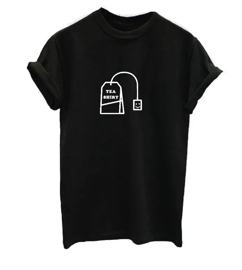 Для женщин топы корректирующие TEASHIRT Прохладный Забавный чай саркастический TUMBLR