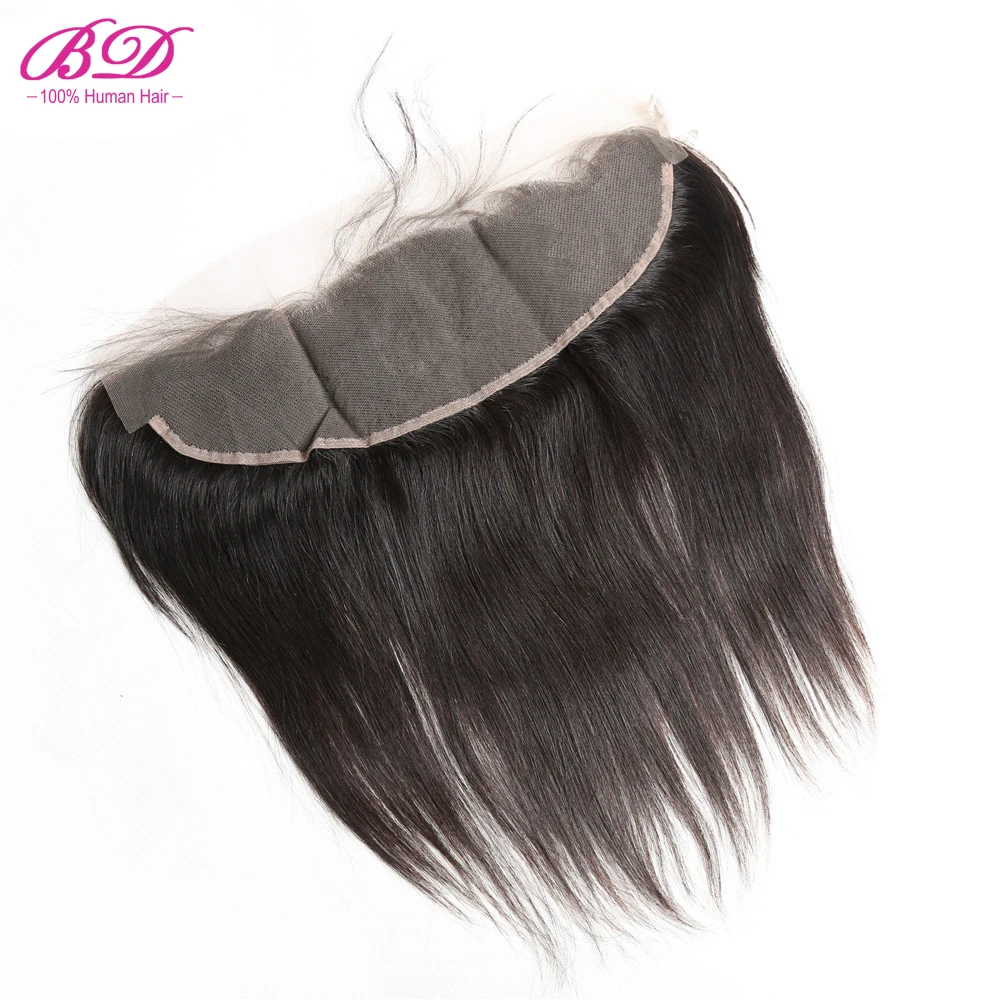 BD HAIR 13X4&quot Lace Closure Free Part with Baby Hair Straight Peruvian Remy Human Natural Color Shipping | Шиньоны и парики