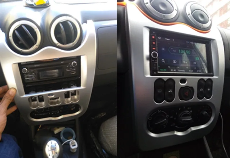 2 Din автомагнитола фасции подходит для Renault Logan Dacia Duste Logan фасции рамка панель DVD dash монтажный комплект адаптер отделка рамка