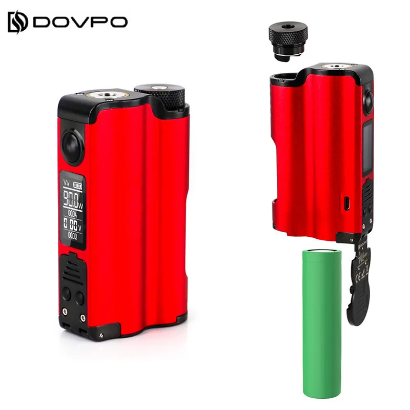 Оригинальный Dovpo Topside Squonk Mod 90 Вт Топ Заполнение с 10 мл бутылка питание от одного