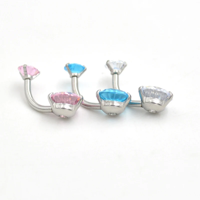 Новый бренд AAA циркон Ювелирный Стиль пупка Кольцо пирсинг ювелирные изделия 316L