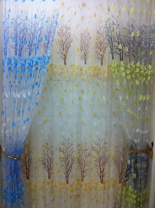 Фатиновые занавески для дверей и окон с цветочным рисунком 30 м|sheer valance|drape paneltulle