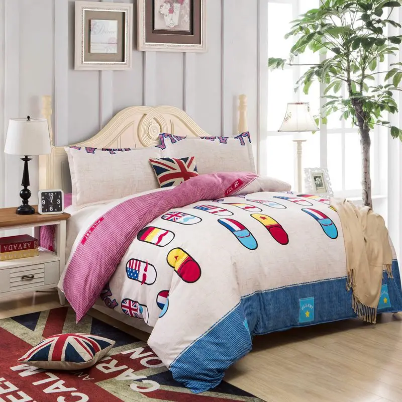 Комплект постельного белья из хлопка с пододеяльником и | Дом сад