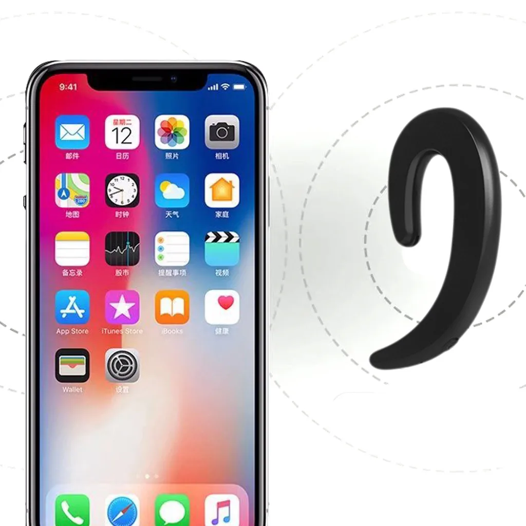 Беспроводные наушники Bluetooth 4 2 Гарнитура костной проводимости стерео для iPhone X XS