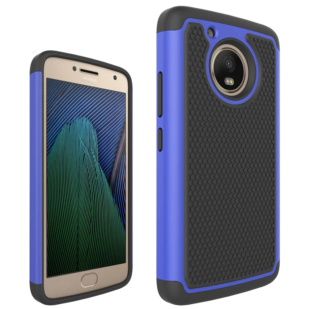 Для Motorola Moto G5 Heavy Duty Hybrid Armor чехол двухслойный Жесткий ПК + Резиновый ТПУ