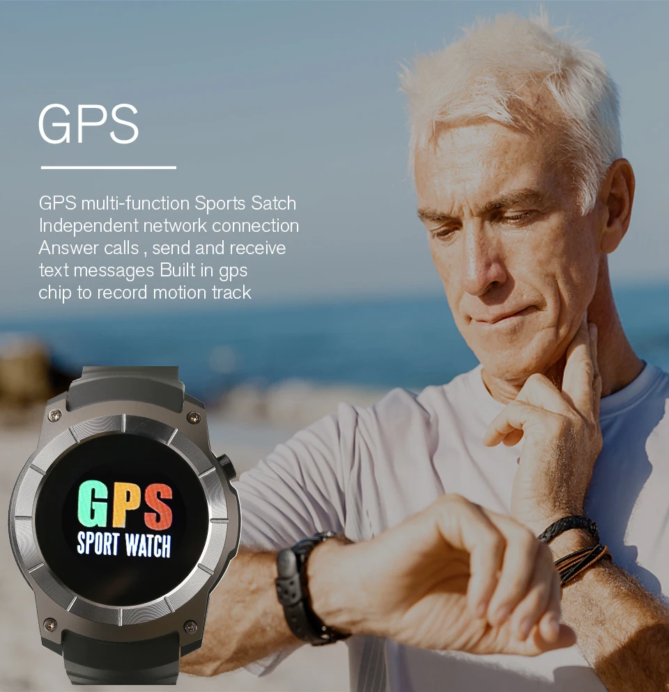 Gps спортивные часы S958 двухъядерный процессор MTK2503 ROM4GB+ RAM512 sim-карта 3g часы с поддержкой BT вызова умные часы для Android IOS