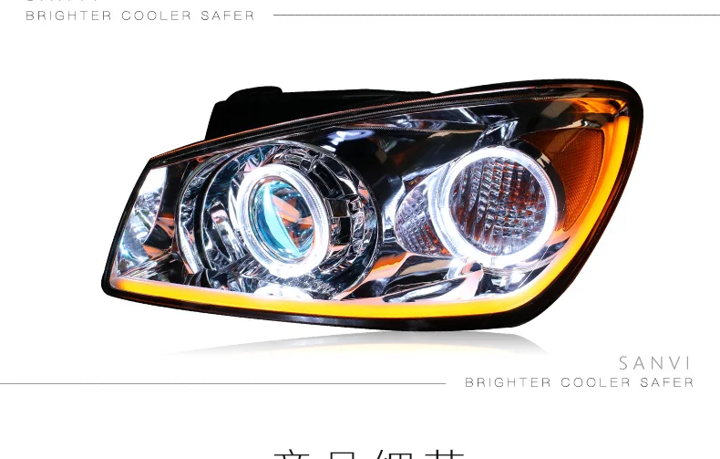 Doxa автомобильный Стайлинг для kia фары для Cerato s 2005-2007 фары для Cerato DRL Hid головная лампа Angel Eye Bi Xenon аксессуары