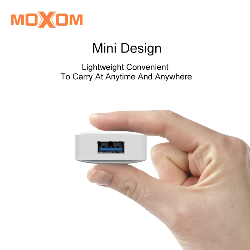 MOXOM дорожное USB зарядное устройство мобильный телефон вилка европейского
