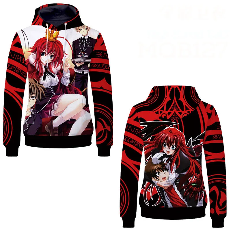 1 Высокая школа DXD Rias Gremory Himejima Akeno пуловер с капюшоном для косплейный костюм с капюшоном мужская и женская куртка Повседневная Толстовка уличная - Цвет: 1