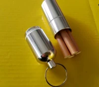 portable mini cigarette case aluminum alloy with keychain storage boxesbins for cigarette drug pills herb tobacco